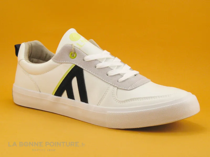 Achat chaussures Alma Planete Homme Basket, vente Alma Planete NO PERF BASSO White - Sneakers blanches Homme