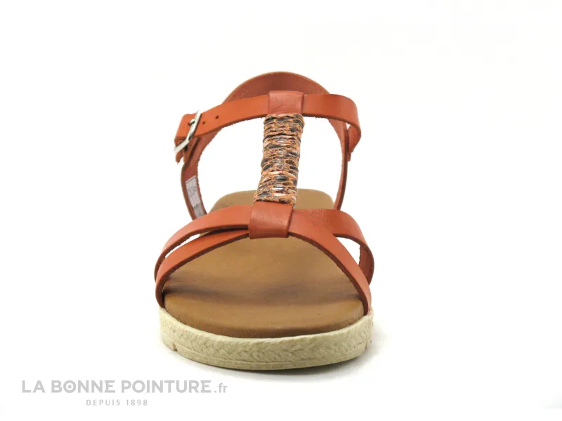 Achat chaussures Eva Frutos Femme Sandale et Nu-pieds, vente Eva Frutos 1113 Corail - Serpent - Sandale Femme bride salome