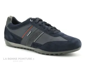 Achat chaussures Geox Homme Basket, vente Geox WELLS U52T5C navy dk burgundy - Basket Homme marine