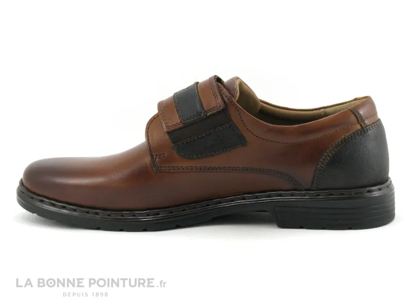 Achat chaussures Josef Seibel Homme Ville / Travail, vente Josef Seibel ALASTAIR 02 Cognac - Chaussure Homme fermeture scratch