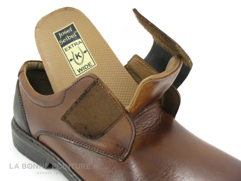 Achat chaussures Josef Seibel Homme Ville / Travail, vente Josef Seibel ALASTAIR 02 Cognac - Chaussure Homme fermeture scratch