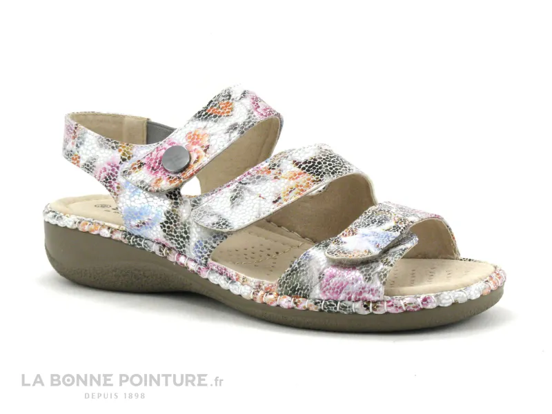 Achat chaussures Sweet R Femme Sandale et Nu-pieds, vente Sweet R MAHARA Multicolore - Sandale Femme 3 velcros