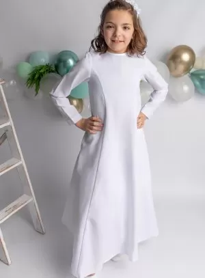Aube de communion fille cape personnalisable cordon