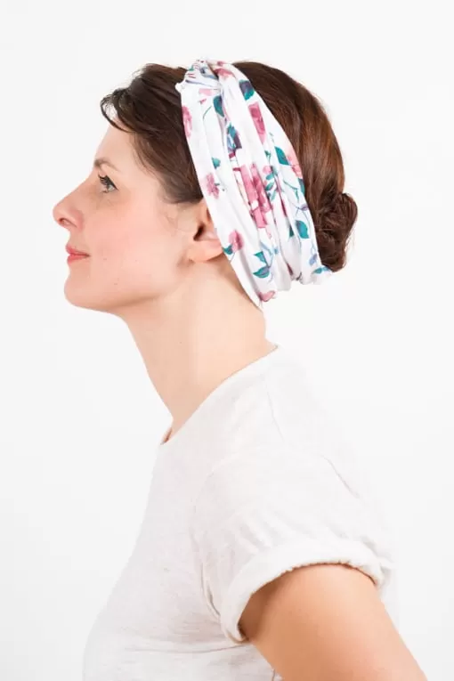 Bandeau à cheveux élastique à fleurs Garden