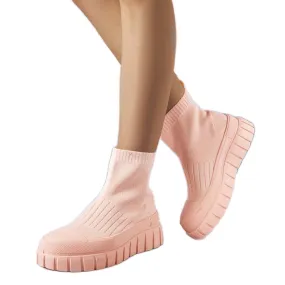 Baskets chaussettes roses Sealait