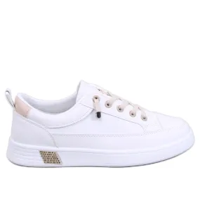 Baskets femme beiges blanche