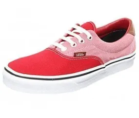 Baskets mode Vans canvas chambray rouge