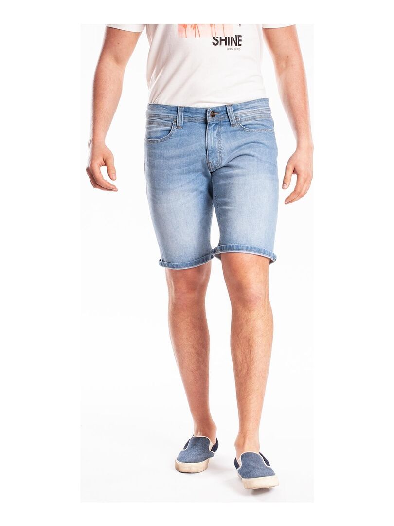 Bermuda 5 poches stretch Fibreflex® VALDER DENIM 'Rica Lewis' - Bleu