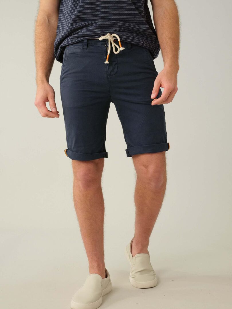 Bermuda en coton pour homme 'Deeluxe' - Bleu marine