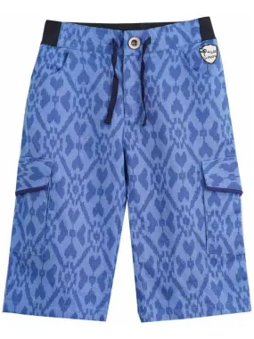 Bermuda  Imprimé Tie and Dye  Poches Cargo  ARCACHON - 'LA FAUTE A VOLTAIRE' - Bleu