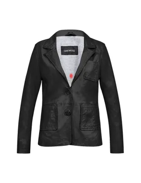 Blazer Oakwood Yucca en cuir Ref 61285 Noir