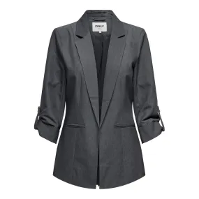 Blazer regular fit col à revers gris moyen Pey | 3 Suisses