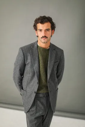 Blazer Semi-Entoilé Flanelle Grise