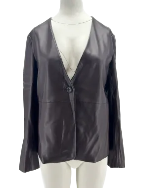 Blazer violine en cuir vegan Noebe