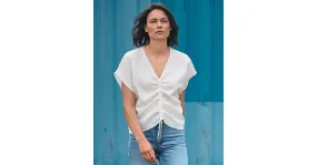 Blouse ample style kimono "156" - chanvre et coton bio