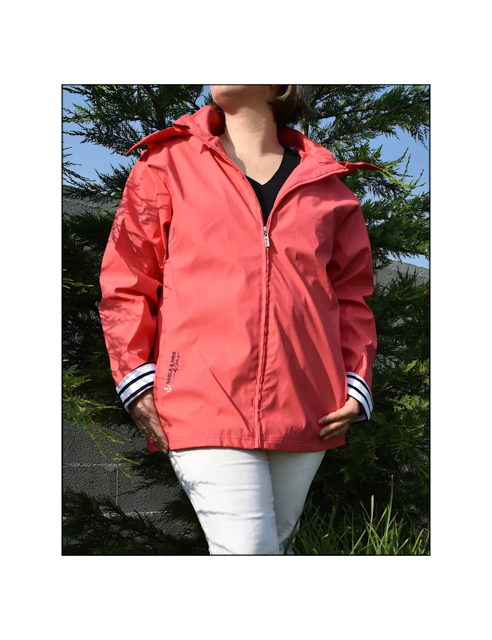 Blouson imperméable Corail Sable et Mer