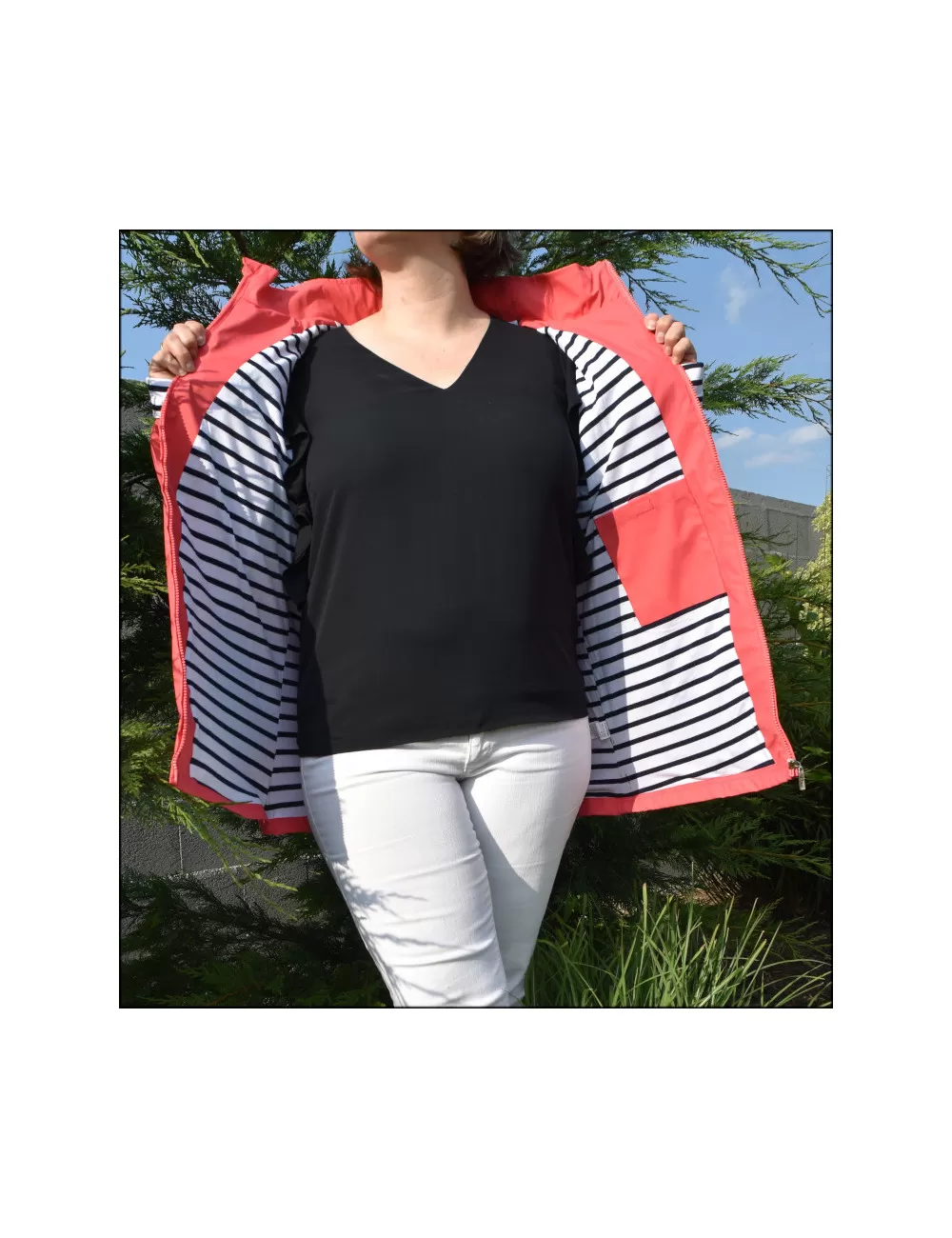 Blouson imperméable Corail Sable et Mer