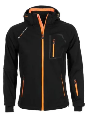 Blouson softshell homme CIMALEAK - PEAK MOUNTAIN - Noir Orange