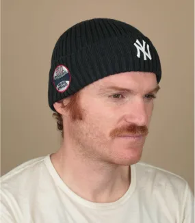 Bonnet revers bleu marine NY - New Traditionns Beanie NY navy New Era : Headict
