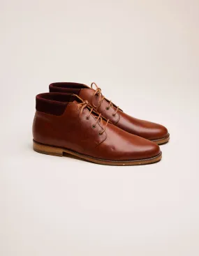 Bottines Gaultier - Cuir pull-up terracotta