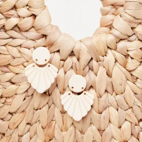 Boucles d'oreilles en acétate Flora - Pêche - FEEKA