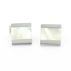 Boutons de manchette carrés en nacre Minkebe