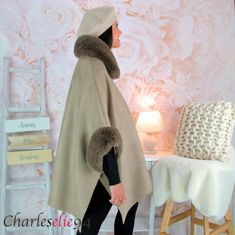 Cape manteau HUDSON taupe