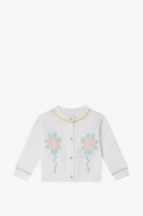 Cardigan bébé en coton bio Graphic Flower