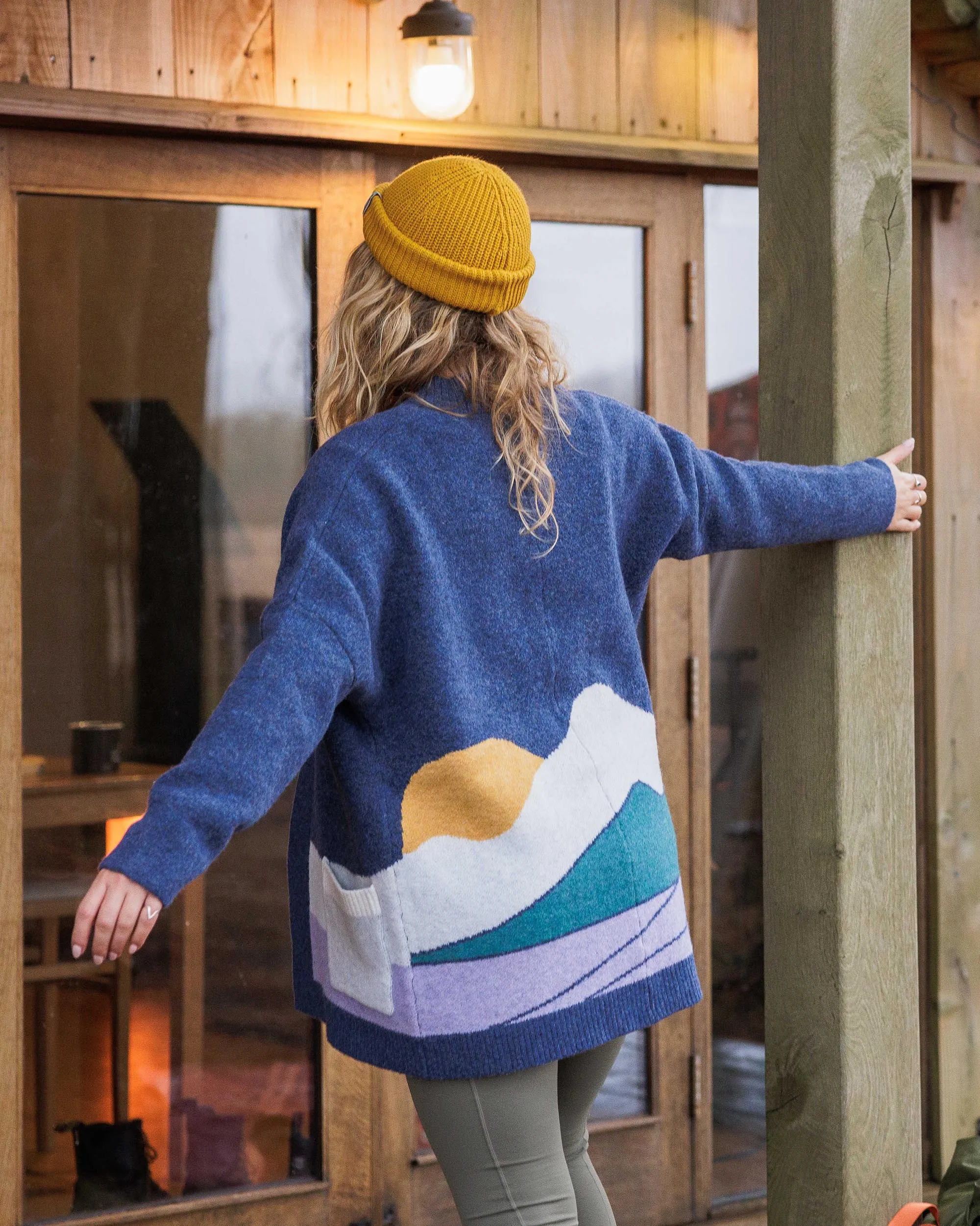 Cardigan Tricoté Recyclé Vista - Denim Foncé