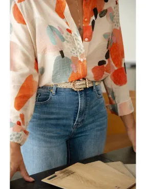 Ceinture tressée dorée
