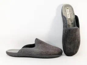 Chausson homme grande taille mule velours gris CHIC & RELAX avesto