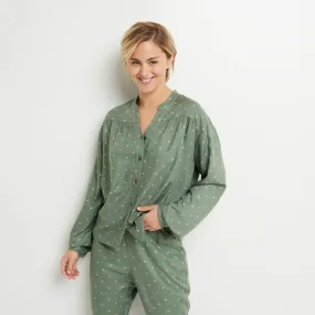 CHEMISE IMPRIMEE MULTICO VERT | RougeGorge