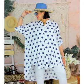 Chemise longue MARIKA ete blanche