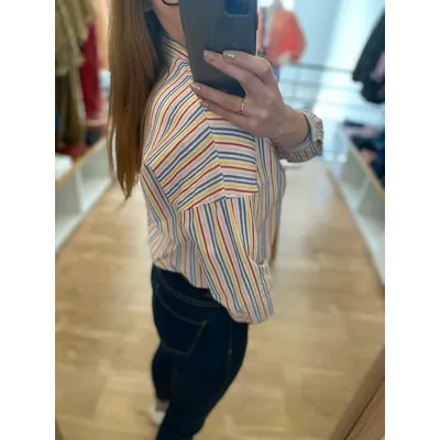 Chemise rayée - Rouge carmin - I.CODE