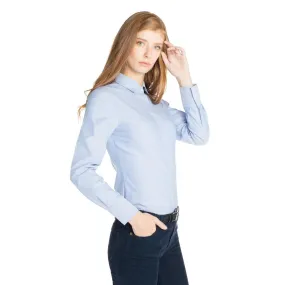 Chemisier curling oxford - bleu