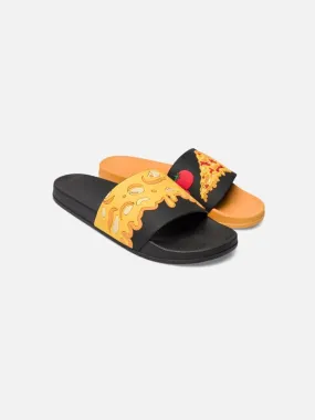 Claquettes Dedoles Pizza au Fromage - Noir Jaune