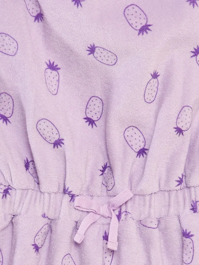 Combishort en éponge imprimée - Violet
