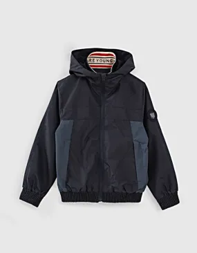 Coupe-vent navy et bleu esprit color block garçon