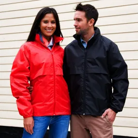 Coupe-vent à capuche imperméable doublé filet 70 grs-m2 polyester unisexe Result