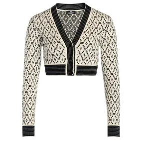 Elisabetta Franchi Cardigan en beurre et noir
