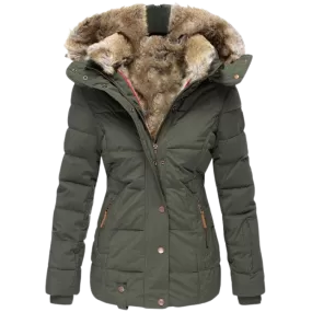 Elysia™ - Manteau d'Hiver en Fourrure avec Capuche