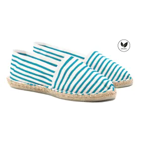 Espadrilles toile coton turquoise