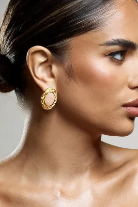 Essie | Boucles d'oreilles dorées à pierre nude