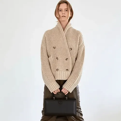 Evelyne | Cardigan d'hiver en tricot luxueux pour femmes