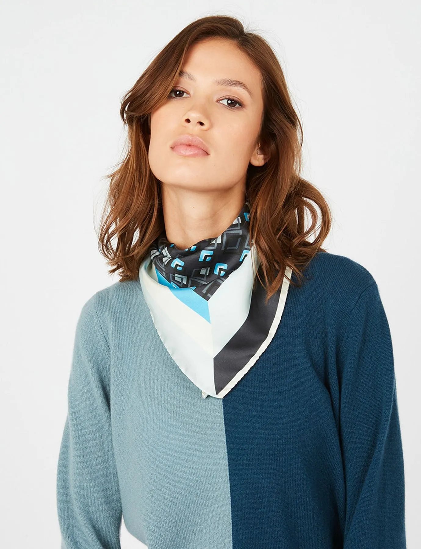 Foulard Broadway pixel bleu