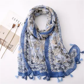 Foulard pour femme 180 bleu - Olga