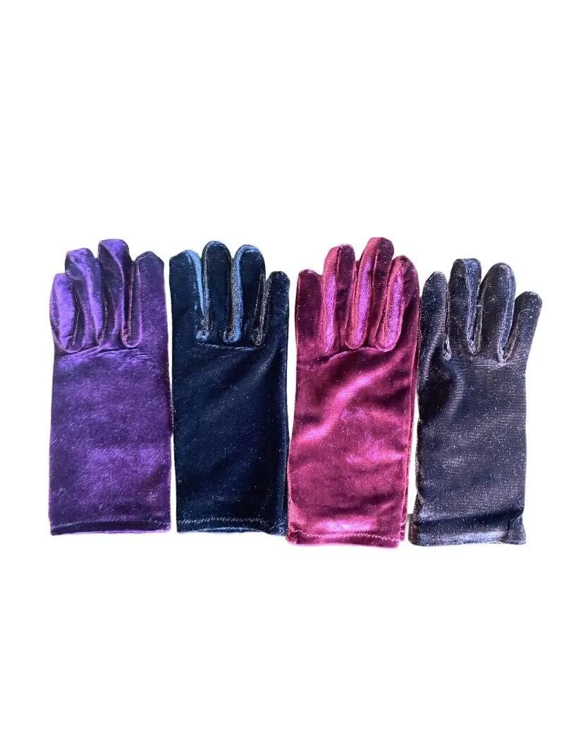 Gants effet velours (x12)