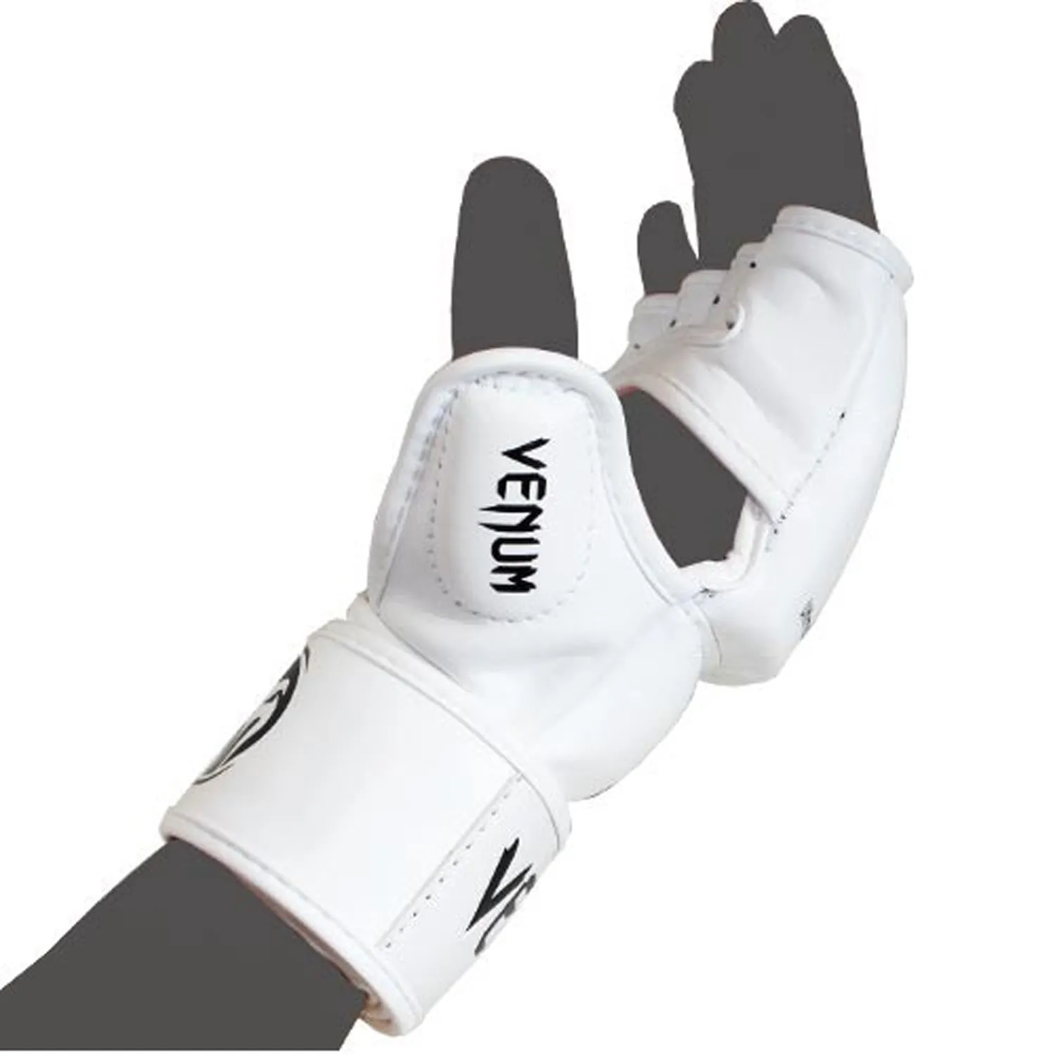 Gants MMA Venum Impact - Cuir Skintex - Blanc