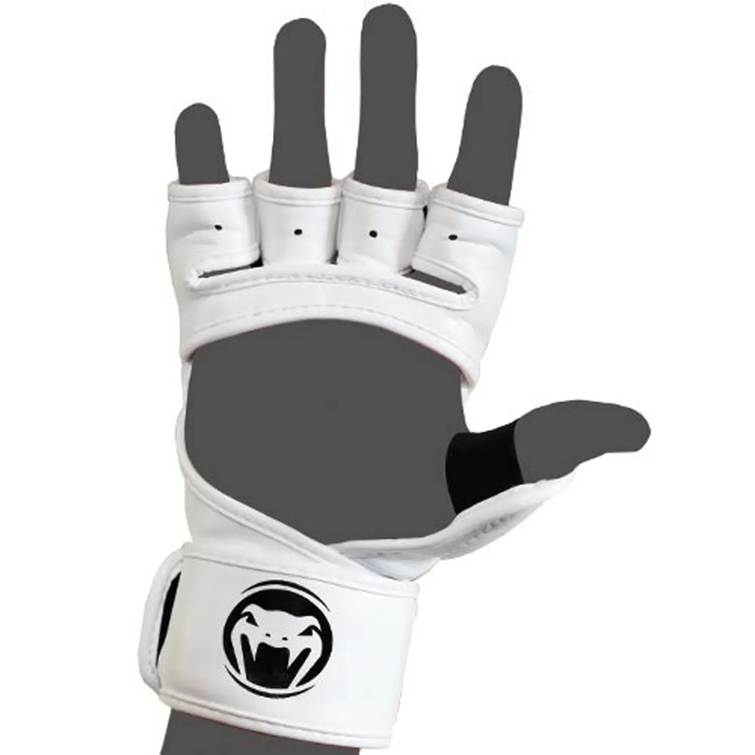Gants MMA Venum Impact - Cuir Skintex - Blanc