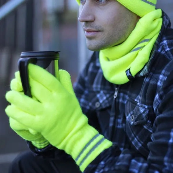 Gants ultra chauds avec bandes reflechissantes Homme
